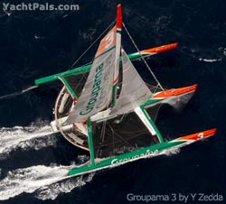 Groupama 3, тримаран, самая быстрая яхта, кругосветное путешествие, яхта, новости