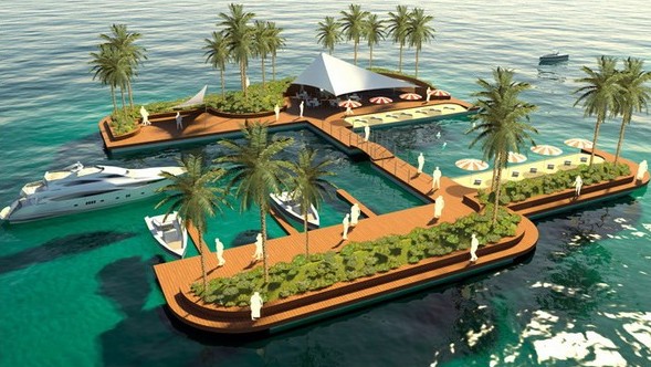 Плавучий остров Floating Pleasure Island