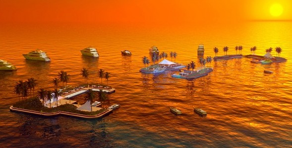 Плавучий остров Floating Pleasure Island