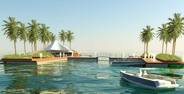 Плавучий остров Floating Pleasure Island